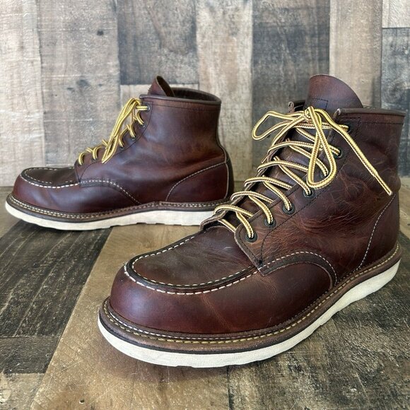 Red Wing 1907 Heritage Cooper Moc Toe Work Boots Mens 11.5 D - Picture 1 of 12